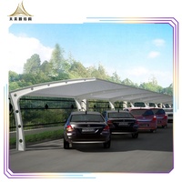 Structure de carport en tissu PVDF de haute qualité, abri pour voiture, tente de protection solaire pour parking