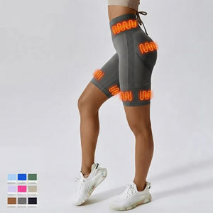 Pantalones Cortos de Ciclismo Térmicos Recargables Personalizados para Mujer, Pantalones Cortos de Yoga de Cintura Alta de Alta Calidad, Pantalones Cortos de Yoga Sexys para Gimnasio y Deportes al Aire Libre - Product Image 1
