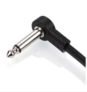 สายเชื่อมต่อกีตาร์เอฟเฟคต์เหยียบสายสัญญาณเสียง6.35มม. ถึง6.35มม. 30ซม. สายเคเบิลมุมขวาอุปกรณ์ดนตรี - Product Image 4