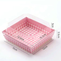 Vente en gros Boîtes à sandwich Boîtes d'emballage pour rouleaux de gâteaux Boîtes d'emballage alimentaire carré transparent avec couvercle design pour boulangerie