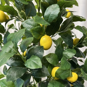 Arbre de citron artificiel durable de haute qualité en mousse, aspect réaliste et naturel, moderne, pour la maison, le jardin, l'intérieur/l'extérieur, les fêtes, Noël - Product Image 5