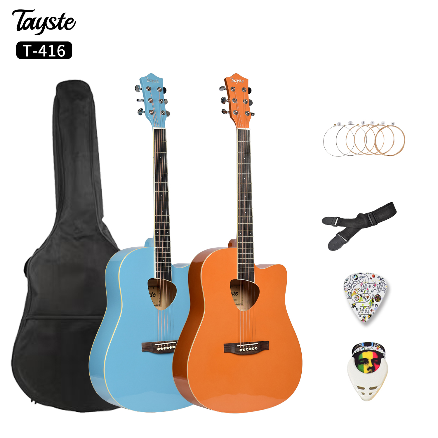 アコギ tayste Tayste 41inch Acoustic Guitar - High Gloss Spruce Top