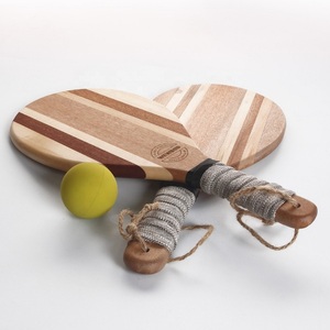 डेकोक ब्राजीलवुड पेशेवर लकड़ी उच्च गुणवत्ता वाले सुंदर समुद्र तट बॉल रैकेट सेट - Product Image 2