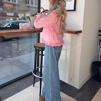 Personnalisé Automne Hiver Femmes Dentelle Design Décontracté Cardigan Tricoté Nouveau Style Pull à Manches Longues à la Mode Fabricant de Manteau de Finition