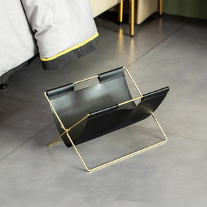 Portariviste pieghevole in pelle nera 9-in cesto <span class=keywords><strong>per</strong></span> libri e <span class=keywords><strong>porta</strong></span> giornali <span class=keywords><strong>per</strong></span> salotti e uffici domestici - Product Image 2