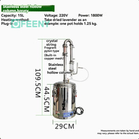 Distillateur d'huiles essentielles et d'hydrolats en acier inoxydable 304, 4 types de colonnes de reflux, extracteur à double circulation
