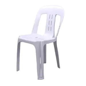 Дешевый наружный белый пластиковый стул, изготовленный в Китае