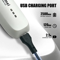 Tondeuse à cheveux professionnelle Kemei KM-1423 à rotor externe 10000 tr/min, rechargeable, lames SPACE, écran LCD, sans fil, pour homme