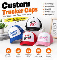 Casquette Trucker en Mousse Personnalisée en Gros, 5 Panneaux, Coton et Polyester, Dos en Maille, Commande en Gros, Étiquette Privée, Casquette Promotionnelle