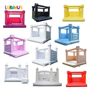 <span class=keywords><strong>Château</strong></span> de douche de bébé fermé 10x10 7.5x4x3m de haut maison de rebond blanche avec 2 diapositives - Product Image 6