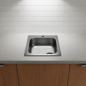 Fregadero Empotrado de Acero Cepillado 42x50 cm, Fregadero de Cocina de un Solo Tazón - Product Image 3