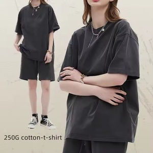 T-shirt ample pour homme en coton, épaules tombantes, vêtements de sport, logo personnalisé de qualité, t-shirt uni pour homme - Product Image 2