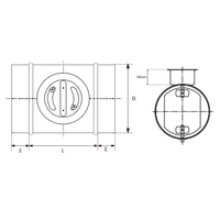 Pièces de systèmes HVAC directement en usine Conduit en spirale rond réglable Feuille galvanisée Amortisseur de contrôle du volume d'air pour la ventilation de l'air