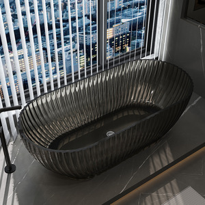 Baignoires transparentes en résine personnalisées pour usage domestique, hôtels, gîtes, petits appartements indépendants, spas ovales en <span class=keywords><strong>cristal</strong></span> - Product Image 1