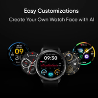 Reloj Inteligente Realme Watch S2 Versión Global Negro con Pantalla AMOLED de 1.43", Motor Super AI y Batería de Hasta 20 Días