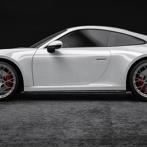 สเกิร์ตข้างคาร์บอนไฟเบอร์แบบแห้งเคลือบเงา สำหรับ Porsche 911 992 <span class=keywords><strong>Carrera</strong></span> 4 4S ปี 2019-2025 - Product Image 5