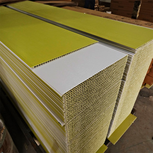 Panneau mural en PVC moderne, imitation marbre et bois, ignifuge, résistant à l'humidité et imperméable, pour la décoration des hôtels, salons, commerces et appartements - Product Image 5