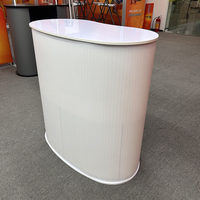 Stand publicitaire pour salon professionnel, robuste, sur pied, en tube PP, pop-up, comptoir de réception portable, table de promotion