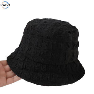 <span class=keywords><strong>Sombreros</strong></span> de cubo de Seersucker finos de verano <span class=keywords><strong>para</strong></span> <span class=keywords><strong>mujer</strong></span>, novedad de <span class=keywords><strong>2022</strong></span>, sombrero de cubo de sombrilla de moda plisado que combina con todo - Product Image 1