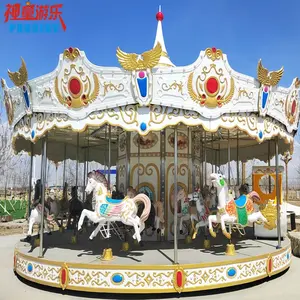 Carousel Rides Amusement Park Equipment 16 Seats Luxury Attraction Carousel Ride For Sale