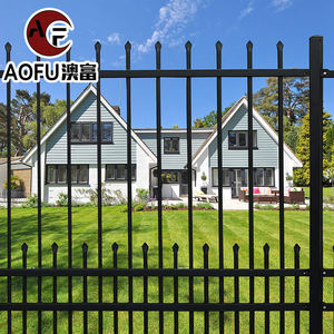 Wholesale Customizable Anti Rust Galvanized Steel Fencing 6ftx8ft Black Metal <strong>Garden</strong> Zinc Iron Fence Wrought Iron Fence - Product Image 6