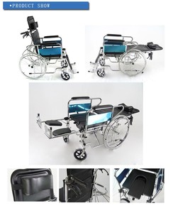 Silla de ruedas manual reclinable con respaldo alto para discapacitados - Product Image 6