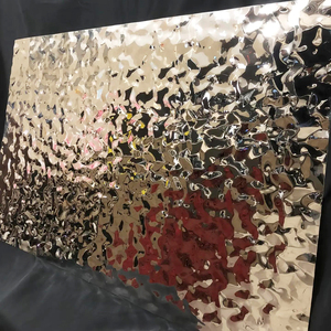 <span class=keywords><strong>Lamiera</strong></span> in Acciaio Inox 304 Decorativa con Effetto Ondulato, Foglio Metallico 3D Goffrato a Motivo Ondulato per Rivestimenti Murali e Interni <span class=keywords><strong>di</strong></span> Ascensori - Product Image 4
