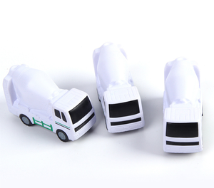 Jouets anti-stress en PU : figurines de camion-citerne et de bétonnière en PU, jouets de véhicules pour enfants sur le thème des dessins animés, jouets anti-stress - Product Image 2