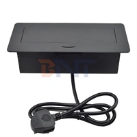Enchufe de alimentación eléctrica de diseño emergente personalizado, enchufe del Reino Unido, montaje empotrado, salida de mesa de 2 CA para reuniones, mesas de conferencias, 220V, 16A