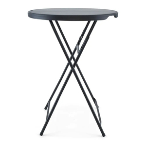 Tables de bar pliantes en plastique noir pour événements extérieurs de bistro portable Dia 60cm - Product Image 4