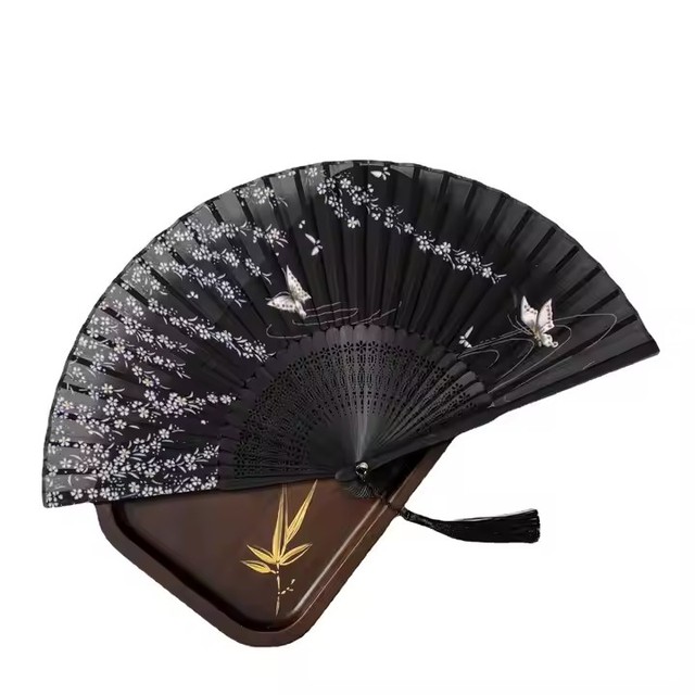 Wholesale Large 13-inch Bamboo Folding Hand Held Custom Eco-Friendly Carved Traditional Music Portable Clacking Fans
