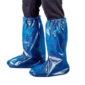 Windproof biểu tượng tùy chỉnh không thấm nước nhựa dùng một lần khởi động Bìa Áo mưa mưa khởi động - Product Image 4