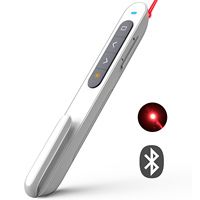 Presentador Inalámbrico Norwii N27 BLE, Bluetooth 5.0 y 2.4GHz, Modo Dual, Puntero Láser, Control Remoto de 100m para MacBook, iPad, PC, Windows