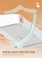 LDNIO SC4408C 2M Cable de extensión Socket Puerto de Protector de sobrecarga 4 salidas universales Regleta de alimentación EE. UU./Reino Unido/UE Enchufes para elegir