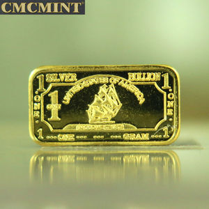 Personalisierte Metall-Souvenirmünzen 1 Gramm Silber Gold Schifffahrt CMCMINT - Product Image 2