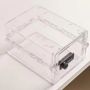 Factory Custom Durable Clear Stackable Plastic Lockable <b>Secure</b> Storage <b>Box</b> - Product Image 5