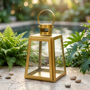 Portavelas de Metal Dorado Mini para Decoración de Mesa y Colgante, Venta al Por Mayor - Product Image 1