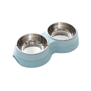 ชามอาหารแมวสแตนเลสสองชั้น กันลื่น ป้องกันการหก สำหรับแมว - Product Image 4