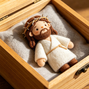 Muñeco de Jesús de Diseño Nuevo Personalizado al por Mayor, Figura Religiosa de Peluche Suave, Juguete de Peluche de Personaje Bíblico Personalizado para Coleccionistas y Fans - Product Image 5