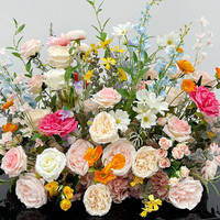 Décoration florale de sol amovible GNW, élégante et traditionnelle, blanche et rose, pour allée de mariage et événements – Nouvelle Arrivée
