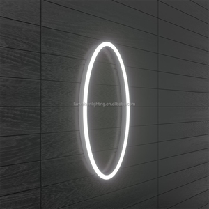 AC85-265V <span class=keywords><strong>LED</strong></span> Tường Đèn 24 "tròn hình bầu dục Vòng Anello bề mặt sconces thiết bị chiếu sáng cho phòng khách phòng ngủ cầu thang halllway - Product Image 4