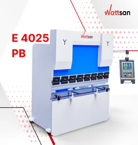 Wattsan E mesin pres rem hidrolik, 4025 PB 40 ton mudah dioperasikan bengkok logam 30 sampai 160 ton cnc press brake