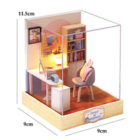 Mini maison de poupée, puzzle 3D, kit de construction de modèles, décoration créative de chambre à coucher, avec meubles, artisanat en bois, cadeaux