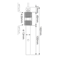 Sonde de conductivité TDS électrode de conductivité EC électrode de capteur EC de résistivité de haute précision pour eaux usées chimiques