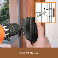 RHETECH 2 Paket Kunci Pintu Pengaman Anak Tanpa Kunci Warna Putih, Penguat Kunci Deadbolt 60mm Berlapis Aluminium Seng, Desain Pintar untuk Pintu Ayun ke Dalam
