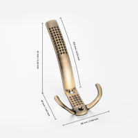 Daili Bronze Cintre en alliage de zinc Crochet d'affichage mural pour salle de bain Rail de suspension en métal pour vêtements et serviettes