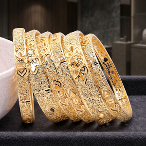 Wholesale Luxury 14K 18K 24K Gold Plated Brass <b>Bangles</b> <b>Set</b> Fashion Oro Joyeria Jewelry Orthodox Religious Jewelry - Product Image 3