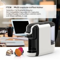 Machine à Café Multicapsule Italie 19 Bars 3 en 1, Compatibilité Capsules, K-Cup et Dosettes