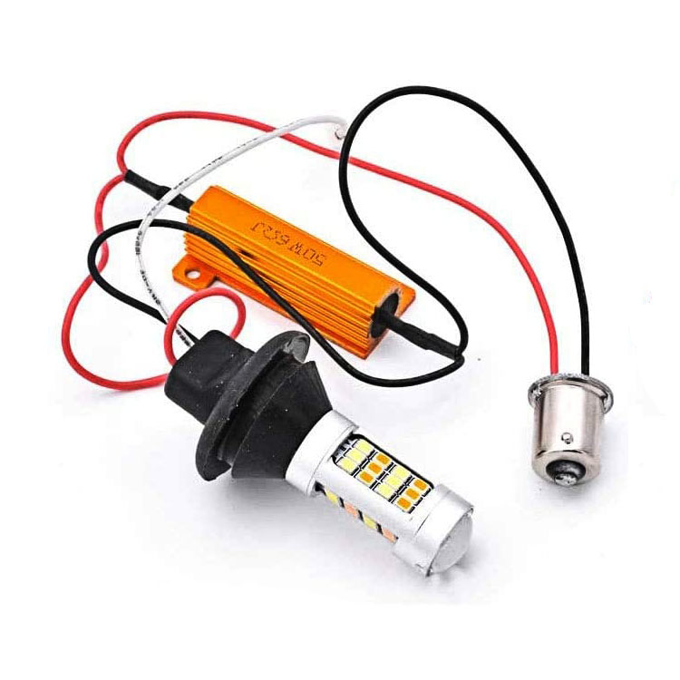 BAU15S PY21W 1056 5009 белый/желтый переключаемый светодиодный сигнал поворота Canbus без ошибок 2835 42SMD 800 люмен 12 В светодиодный с резистором