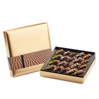 Boîte-cadeau de luxe avec pompon en or, emballage en carton, pour Ramadan, noix, chocolat, date, haute qualité